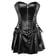 Black PU Corset Dress