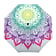 Boho Mandala Umbrella - colourful psychedelic print open | Ravers Co