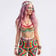 Rainbow Bead Rave Top worn by a model at a festival - front view | Ravers Co