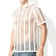Men's Short Sleeve Mesh Top in Apricot - front view on model | Ravers Co