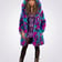 Ashley is wearing the Aurora Panther Faux Fur Coat Front