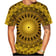 Gold coloured psy art t-shirt