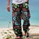 Flower Mandala Festival Pants - Blue variation fabric texture | Ravers Co