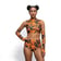 Molten Shock Rave Set - model showing full outfit from the side | Ravers Co