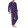 Purple Cap Mushroom Pyjamas set on model front view | Ravers Co