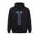 Psychedelic Mushroom DNA Hoodie in black - front view | Ravers Co
