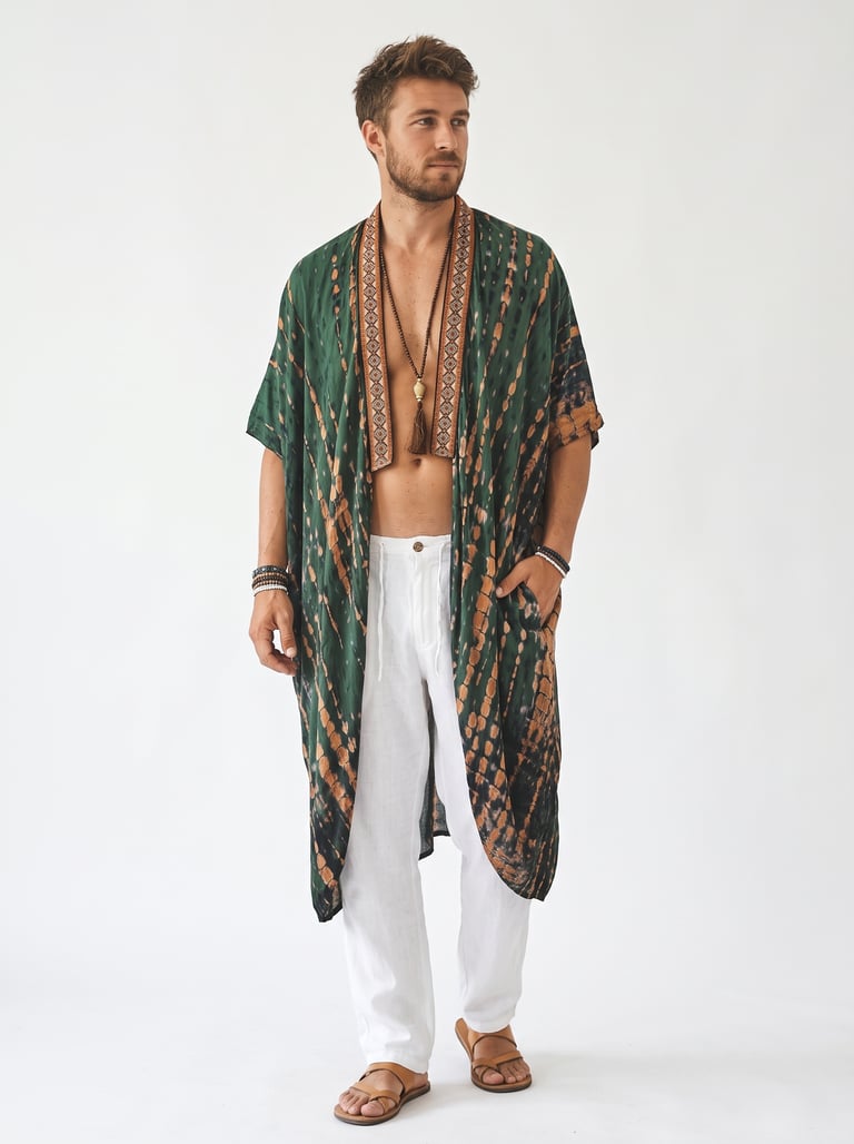 Forest Mirage Kimono Shawl