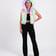 Glowing Aura LED Faux Fur Cropped Vest Rainbow Lights