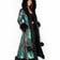 Mermaid Sequin Fur Coat - model wearing right side view | Ravers Co