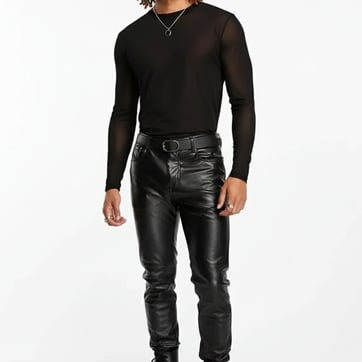 Midnight Mesh Rave Top on male model, front view | Ravers Co