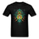Lotus Mandala Black T-Shirt with detailed print - front view | Ravers Co