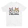 Kitty Dose Trippy Cat Rave T-Shirt in White - front view | Ravers Co