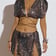 Rhinestone Rave Two Piece in black - front view | Ravers Co