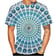 Blue Psy Art T-Shirt - close-up of breathable polyester-spandex fabric | Ravers Co