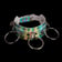 3 Ring Holographic Collar showing iridescent finish | Ravers Co