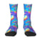 Psychedelic Mountains & Mushrooms Socks with vibrant colourful pattern on crew sock | Ravers Co