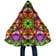 Cosmic Star Dream Cloak - back view showing vibrant cosmic star digital print | Ravers Co