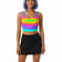 Liquid Rainbow Rave Top - Psychedelic print front view | Ravers Co
