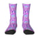 Psychedelic Purple Mushroom Socks - close up of vibrant pattern | Ravers Co