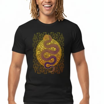 Golden Serpent T-Shirt — Normal Lighting right view