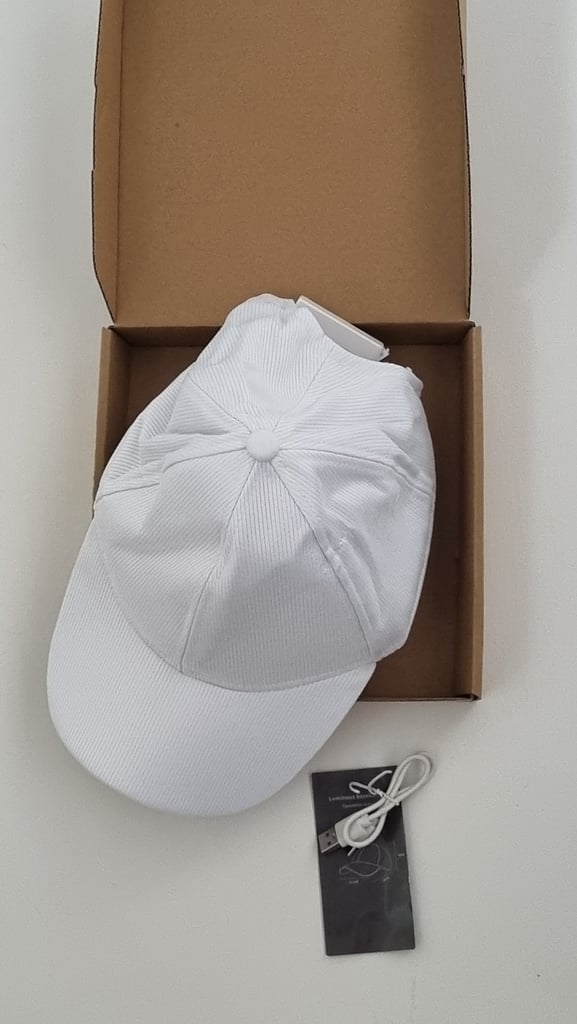 White Fibre Optic Cap - Turned off in daylight | Ravers Co