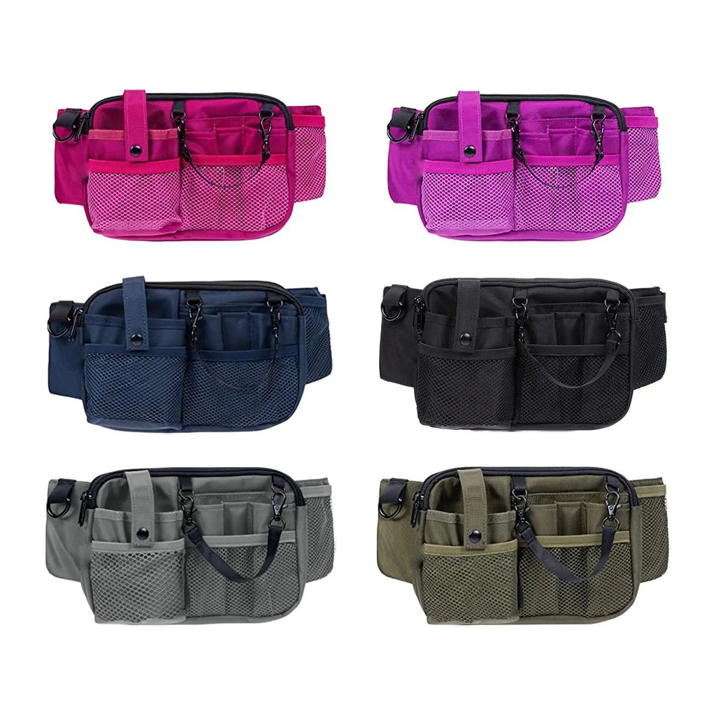 Rave Utility Belt in Black - front view with pockets | Ravers Co