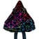 Neon Lines Dream Cloak - back view showing vibrant grid pattern | Ravers Co