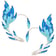 Model showing the fit of the blue Ethereal Elf Ear Cuffs for festivals | Ravers Co