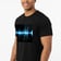 Sound Wave LED T-Shirt in black cotton - front view | Ravers Co