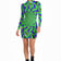Eyelien Alien Rave Dress with psychedelic eye print - front view | Ravers Co