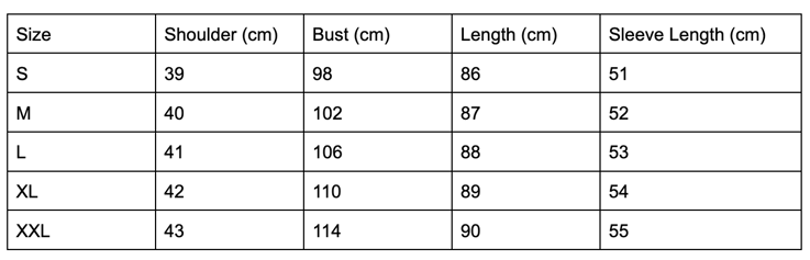 Size Chart Bush Doof Faux Fur Coat - 1