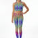 Neural Matrix Rave Set - front view of neon psychedelic crop top and leggings | Ravers Co