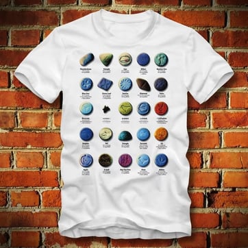 Candy T-Shirt - detailed view of the colourful candy pattern | Ravers Co