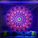 Psychedelic Mandala Glowing Tapestry on wall from side angle | Ravers Co