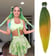 Green-e Glitter Hair Extensions - long green synthetic braiding hair with sparkles | Ravers Co