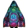Fractal Mandala Cloak with psychedelic sacred geometry print - front view | Ravers Co