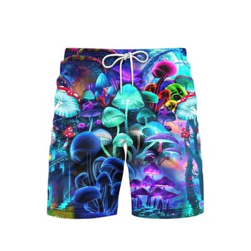 A picture of the moonlight mushroom rave shorts.