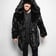 Fluffy Rave Creature Coat - detailed texture of the black faux fur | Ravers Co