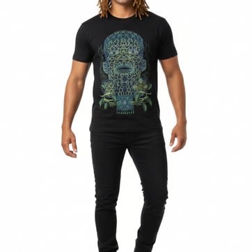 UV Active Shaman T-Shirt — Normal Lighting front view