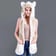 Lynx Spirit Animal Hat with faux fur hood and paw mittens | Ravers Co