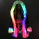 Hooded LED Sequin Fur Coat with bright lights on - front view | Ravers Co