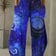 Blue Moon Wide Leg Pants with 3D celestial print shown on model | Ravers Co