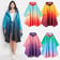 Trippy Festival Rain Poncho - lineup of five models wearing different colours | Ravers Co