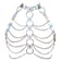 Holographic Chain Bra front view on a mannequin | Ravers Co