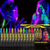 UV Neon Make-Up Pens - Models with vibrant neon face paint at a rave | Ravers Co
