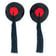 Black & Red Sequin Tassel Pasties - close up view on white background | Ravers Co